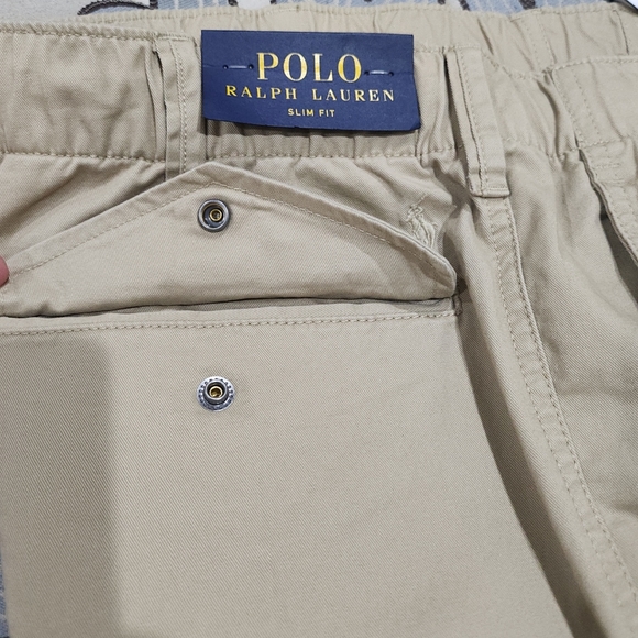 SOLD!! NWT Polo Ralph Lauren Mens Cargo Pants 32x32 Khaki 7 Pocket w/ drawstring - Picture 7 of 9
